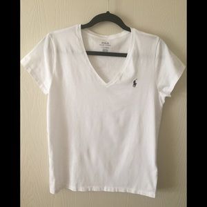 White V Neck Top
